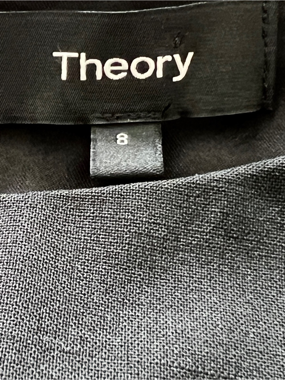 Theory Varetta Black Stretch Wool Sheath Dress Size 8 3/4 Sleeve Career Office - Picture 14 of 15